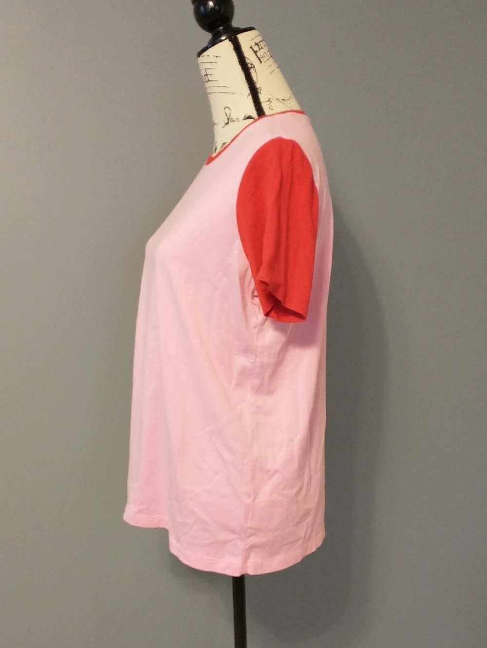 Lands' End Pink and Red Ringer Top - Picture 5 of 7